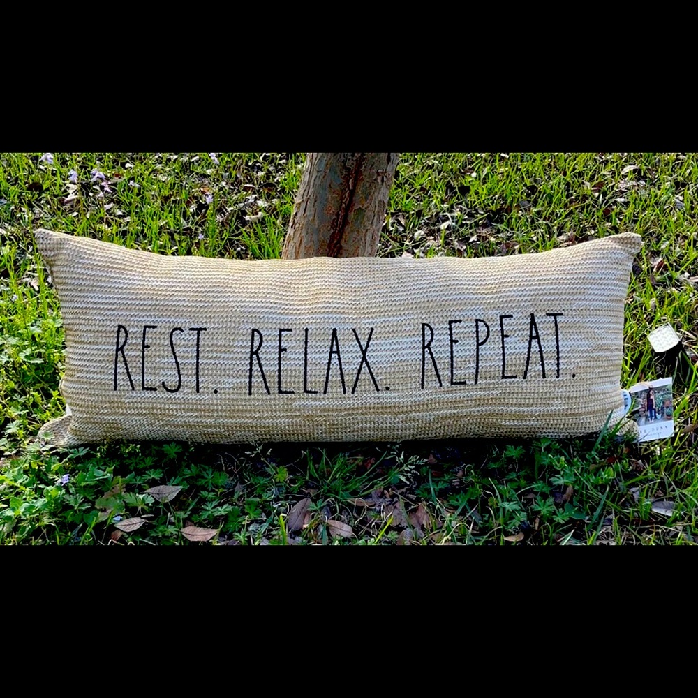 Rae Dunn Outdoor Pillow BNWT